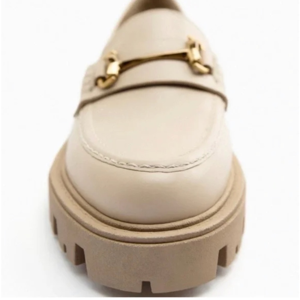Zara LUG SOLE LEATHER LOAFERS